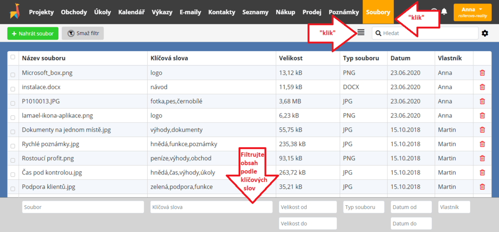 zobrazení obrázků v seznamu