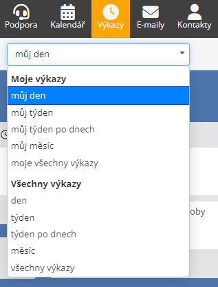 Zobrazení aktivit Zobrazení aktivit v Lamaelu