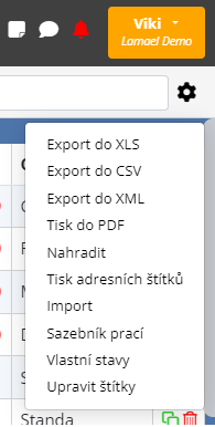 Export dat kontaktů