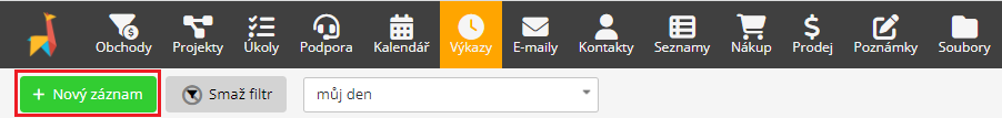 nový záznam ve vykázech Lamael nové záznamy ve výkazech