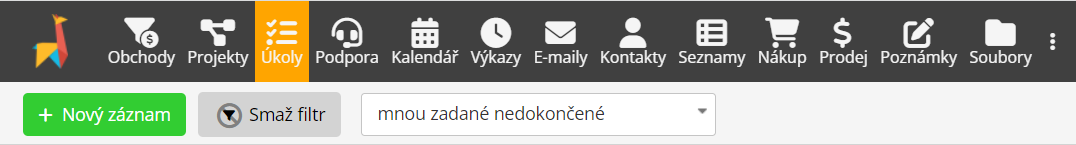 ukoly agenda lišta Úkoly v liště Lamaelu