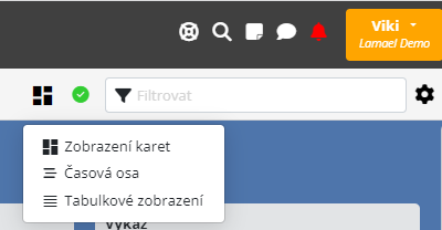 Zobrazení dat v Lamaelu