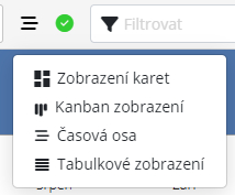 Typ zobrazení projektů v Lamaelu