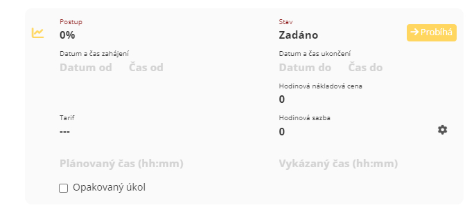 Nastavení úkolu Nastavení úkolu v Lamaelu