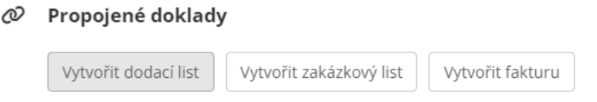 Dodací list tlačítko